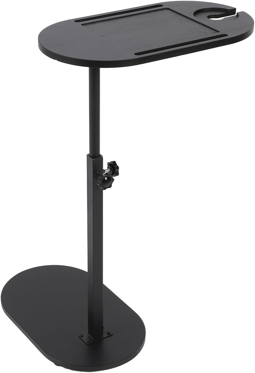 TOPINCN Small C-Shaped Side Table, Black, 40 x 22 x 32.2 Inches, Modern End T...
