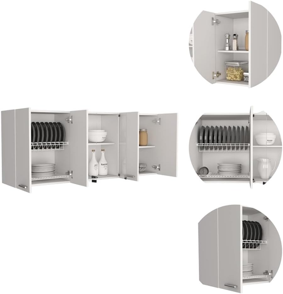 Pemberly Row 2-Piece Engineered Wood Kitchen Set, Includes Kitchen Island and...