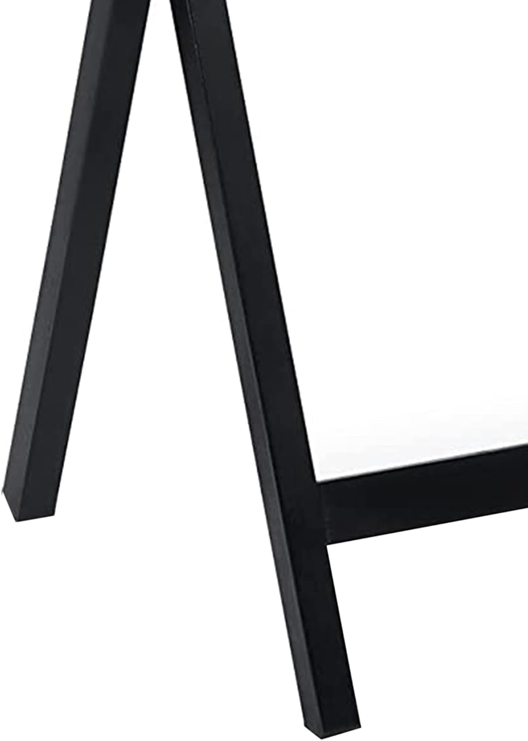 PJ Wood Conventional Solid and Sturdy Wood Construction Portable Folding TV Snack Tray Table Desk Serving Stand, Black (8-Piece Set)