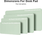 Aothia Large PU Leather Desk Pad Protector – Non-Slip Mouse Pad & Writing Mat for Office/Home, Waterproof, Easy to Clean (31.5" x 15.7", Aqua)