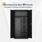 Steel Wardrobe Cabinet with Locking Doors | Adjustable Shelves & Hanging Rod, Large Metal Storage Closet, For Clothes, Tools, Garage, Home, Gym, Government