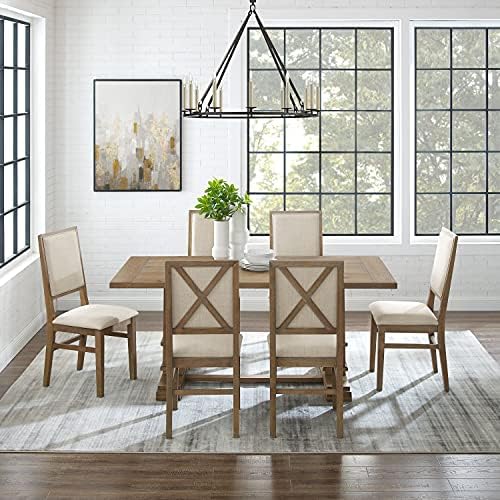 Crosley Furniture Joanna 7-Piece Dining Set, Upholstered Chairs