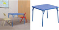 Flash Furniture Mindy Kids Colorful 3 Piece Folding Table and Chair Set & Mindy Kids Blue Folding Table