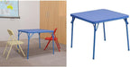 Flash Furniture Mindy Kids Colorful 3 Piece Folding Table and Chair Set & Mindy Kids Blue Folding Table