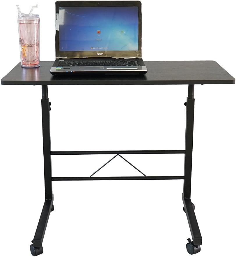 Magazine Snack Table on Wheels Sofa Couch Side Coffee Table TV Trays Rolling ...