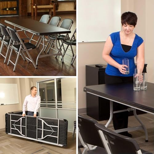 Lifetime 8-Foot Folding Table, Black and Silver - Pallet Pack of 27