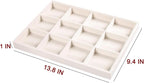 Coward 2PC Stackable 12 Grids Jewelry Organizer Tray Bracelet Display Stand for Selling Velvet Necklace Holder Earring Box Storage (12grid+12grid)