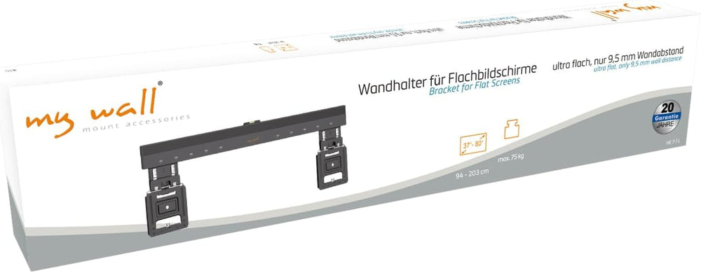 My wall HE7-1L TV Wall Mount Integrated Spirit Level 37" - 80" Rigid