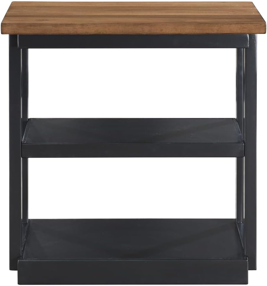 New Classic Furniture Decker 3-Piece Wood Occasional Table Set in Black/Brown