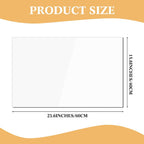 Nightstand Protector, Clear Plastic Table Cover Protector 15.8 x 23.6 Inch, 1.5mm Thick Rectangle PVC Coffee ＆Dresser Table Cover Mat, Can Be Trimmed to Fit Irregular Occasion(2 Pieces,Smooth)