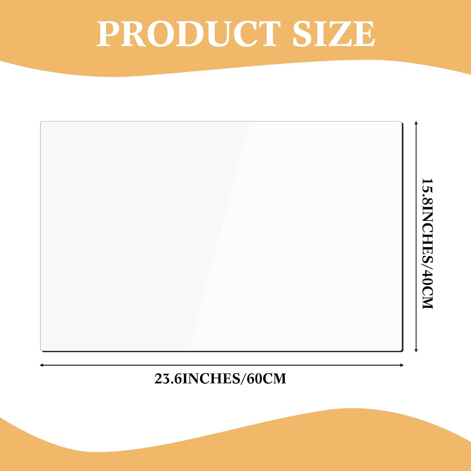 Nightstand Protector, Clear Plastic Table Cover Protector 15.8 x 23.6 Inch, 1.5mm Thick Rectangle PVC Coffee ＆Dresser Table Cover Mat, Can Be Trimmed to Fit Irregular Occasion(2 Pieces,Smooth)