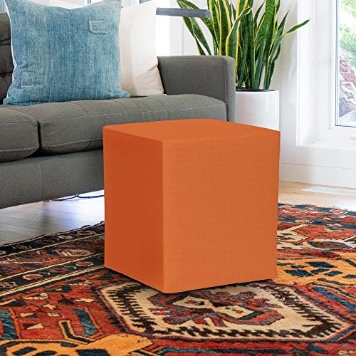 Howard Elliott Collection Universal Cube Ottoman with Cover, Multipurpose Pad...