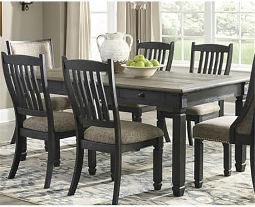 Signature Design by Ashley Rectangular Farmhouse Dining Table, 6 Drawers