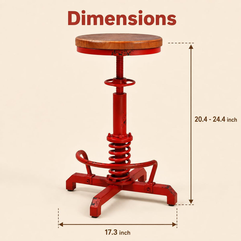 Vintage Bar Stool for Home&Kitchen Farmhouse Counter Island Stools 20.4-2...