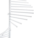 Spiral Scarf Display Stand, Freestanding Hijab Organizer with Multiple Rods, Metal Scarf Rack for Clothing Store Home, White