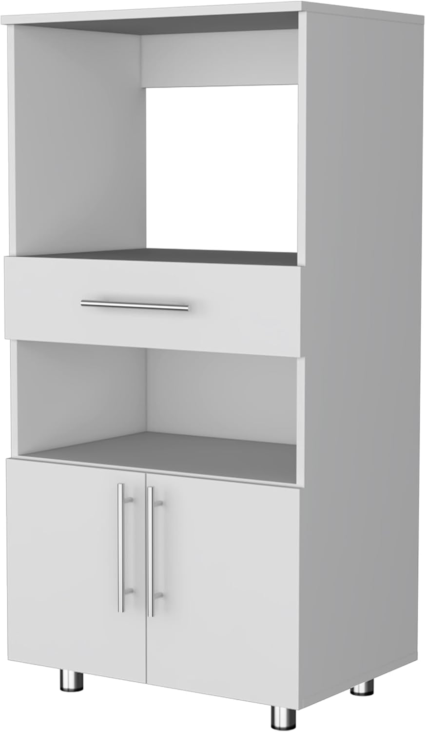 24.4" D*16.5" W*48.03" H Freestanding Kitchen Pantry with 2 Op...
