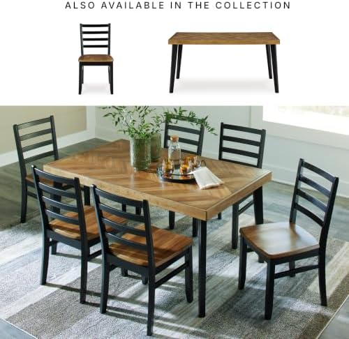 Signature Design by Ashley Blondon 7-Piece Wood Dining Table Set for 6