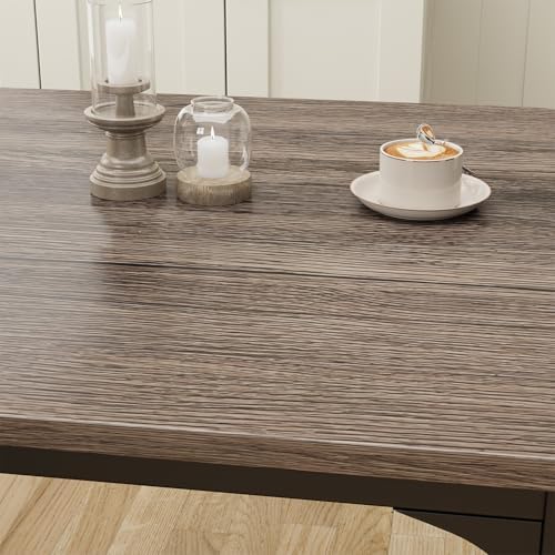 Gizoon 3-Piece Dining Table Set for 2, Kitchen Table with PU Chairs Grey