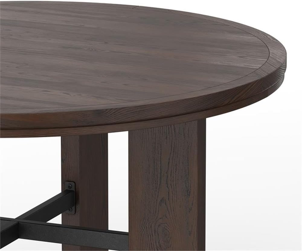 Pemberly Row 2-in-1 Game & Dining Table, 48-Inch Round Table with Flip-To...