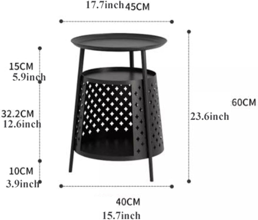 Sofa Side Round Side Table End with Cat House, Condo, Indoor Furniture Kitten...