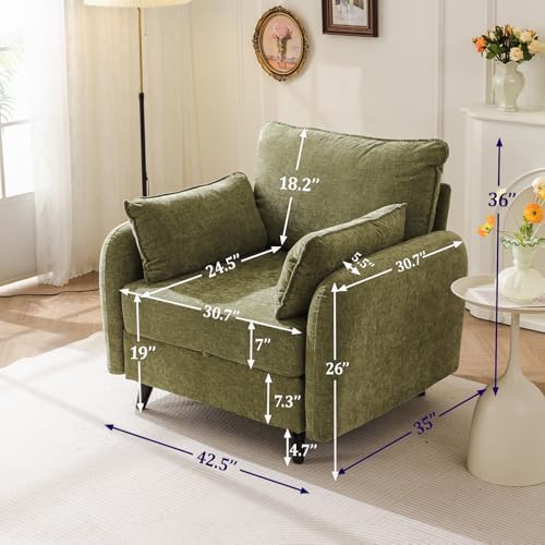 Rexulqo Oversized Accent Chair with All Seats Storage,Comfy Living Room Chair...