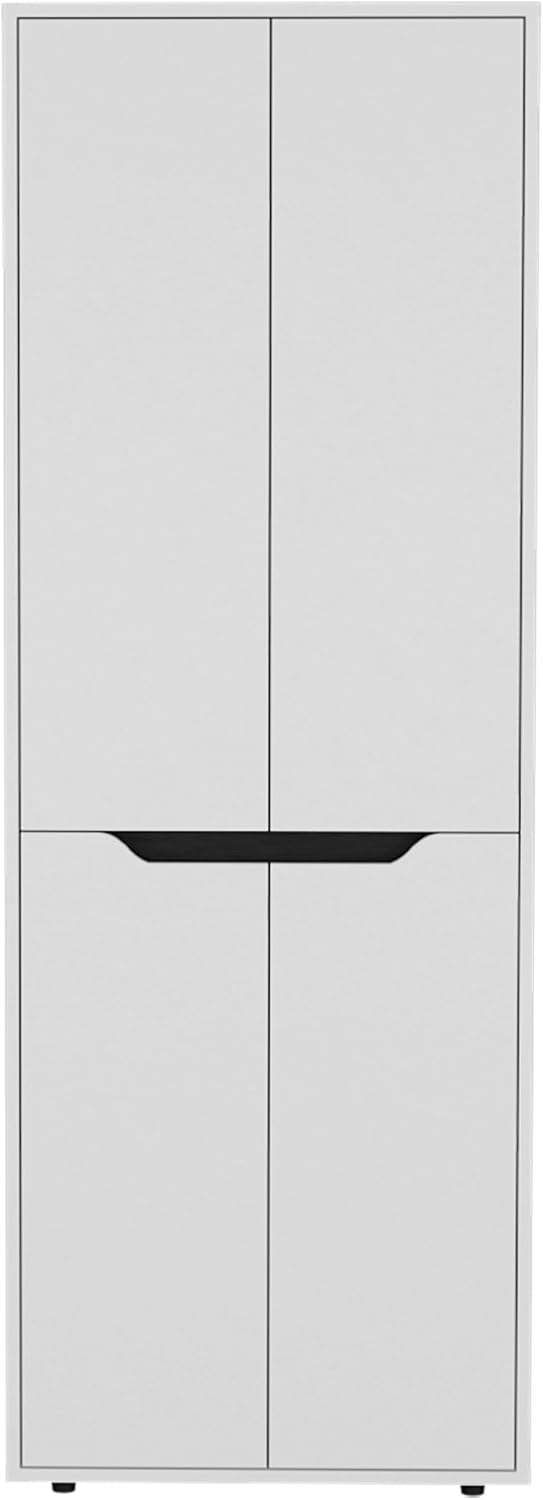 Storage Cabinet Kitchen Pantry with Four Doors and and Five Interior Shelves