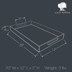 Clear Acrylic Serving Tray for Vanity, Bathroom, Ottoman, Desk and Décor with Handles (Rectangle, Large)