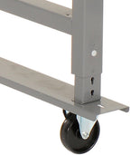 Global Industrial Mobile Adjustable Height Workbench, Shop Square Edge, 72" W x 36" D, Gray