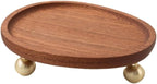 Wooden Jewelry Display Tray, Mothers Day Gifts Presentation Tray, Organizer for Rings, Necklaces, Earrings, Catchall Holder, Trinket Dish, Key Tray (Oval)