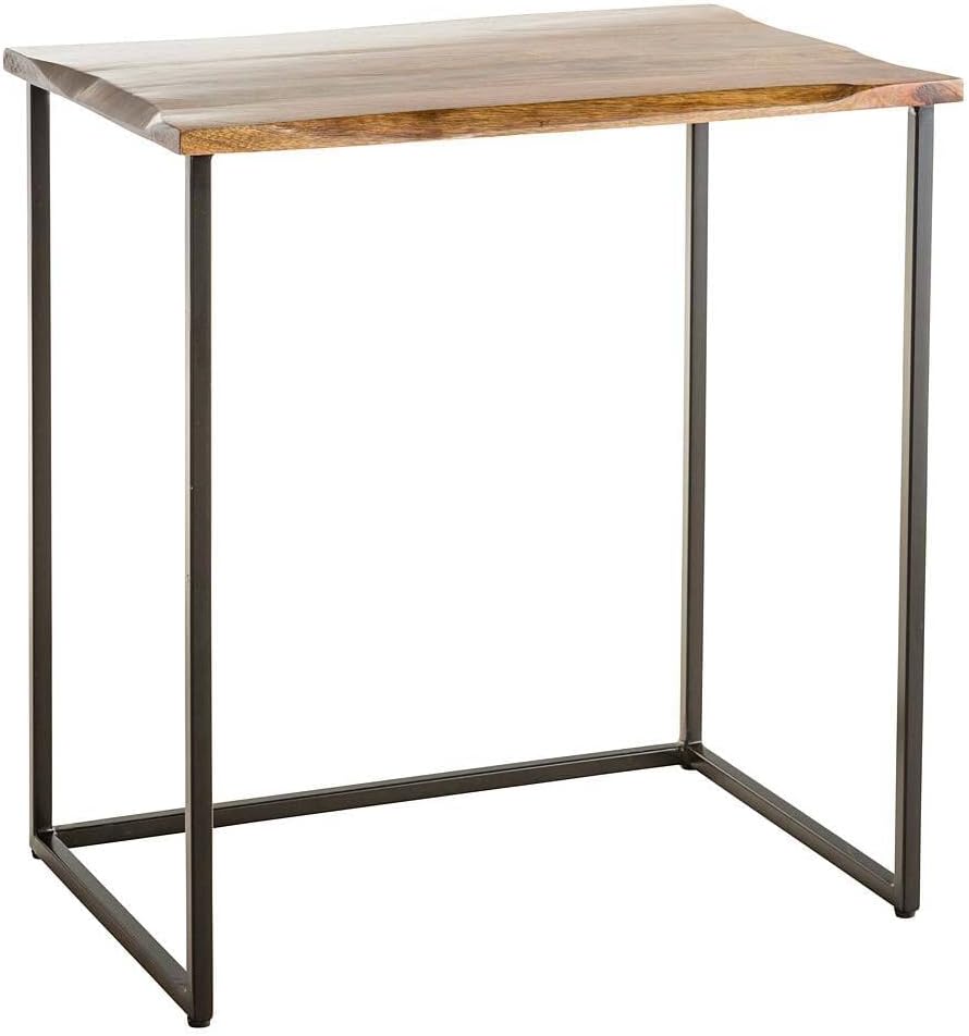 Vivaterra Live-Edge Reclaimed Wood Nesting Tables, Farmhouse Industrial Set o...
