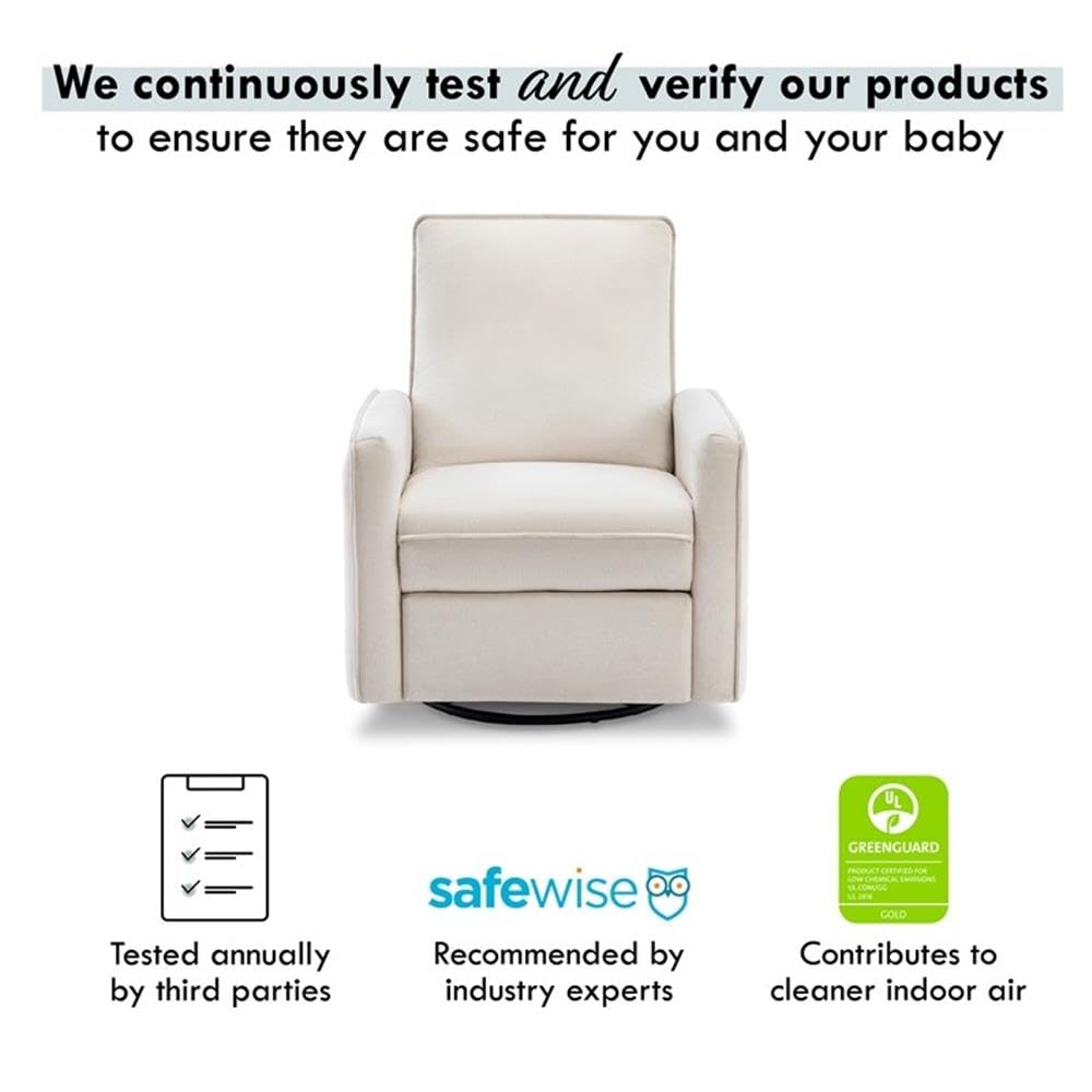 Davinci Penny Recliner and Swivel Glider in Performance Cream Eco-Weave, Wate...