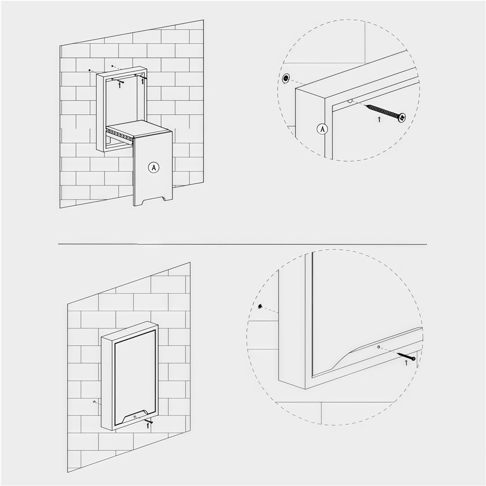 Wall Mounted Folding Stool, Hidden Flip-Down Entryway Seat, Padded Folding Chair for Hallway, Corridor, Bedroom - Space-Saving Design