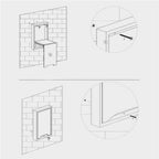 Wall Mounted Folding Stool, Hidden Flip-Down Entryway Seat, Padded Folding Chair for Hallway, Corridor, Bedroom - Space-Saving Design