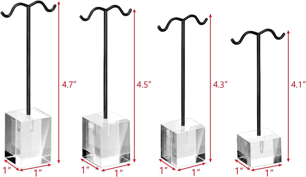 MOOCA Jewelry Display Set, Necklace Display Bust, Earring Organizer, Ring Holder Stand for Showcase and Store, Premium Fabric