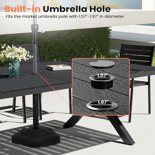 Pellebant 11-Piece Outdoor Patio Dining Table Set for 10 Person