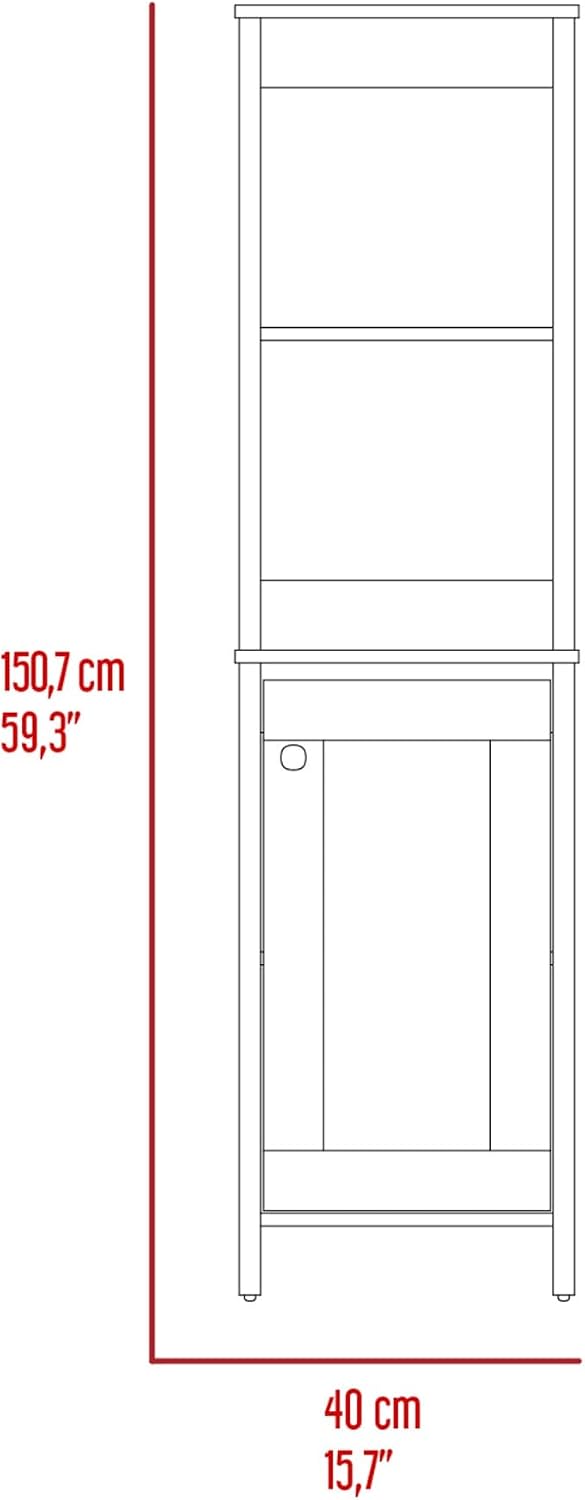 Corner Storage Cabinet with 4-Shelf, Wine Sideboard Pantry Cabinet for Living...