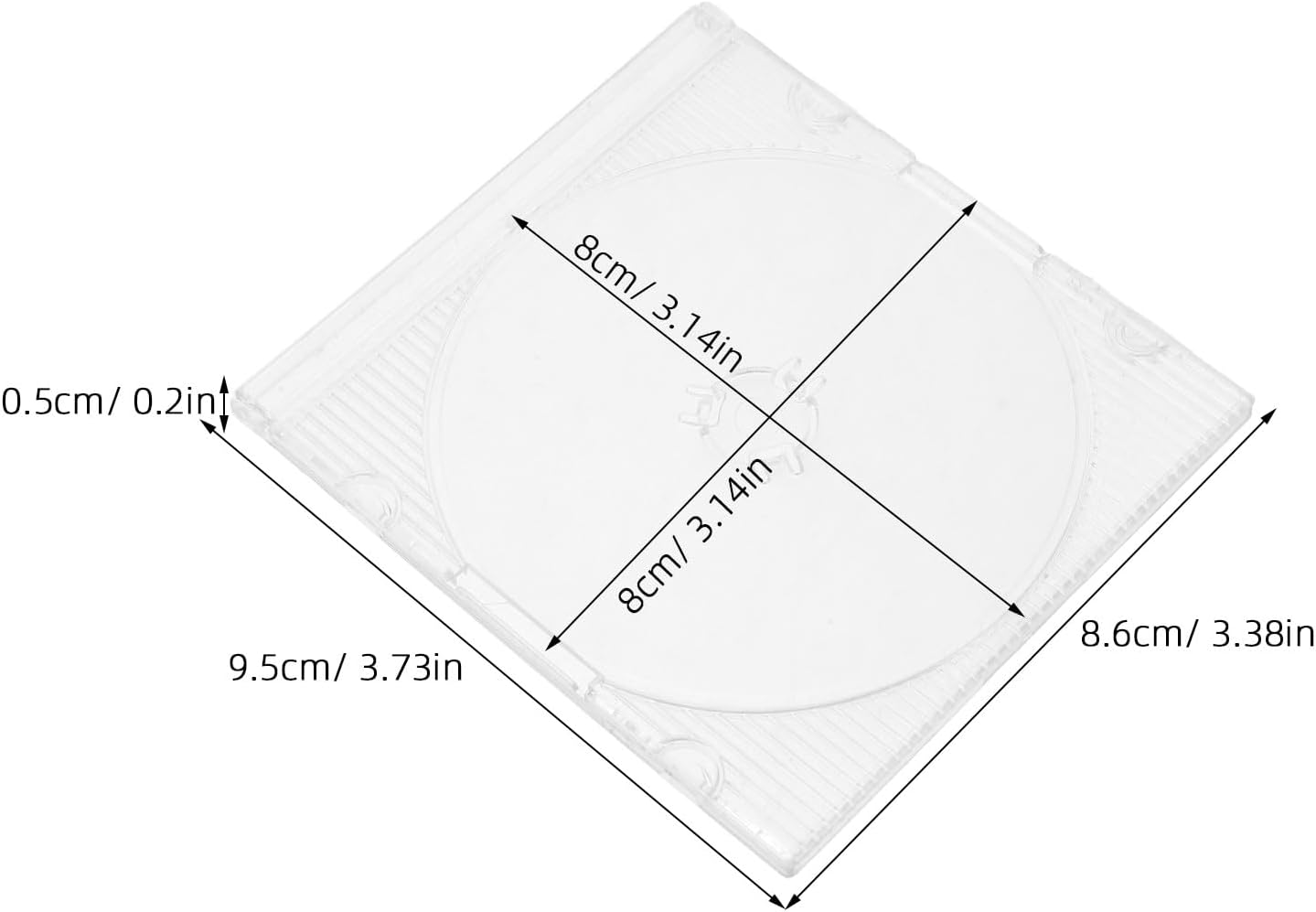 20pcs 8cm CD Jewel Case: Clear Plastic Mini CD Storage Box - Slim Protective Holder for 3-Inch Audio Discs Data Mini DVD Storage