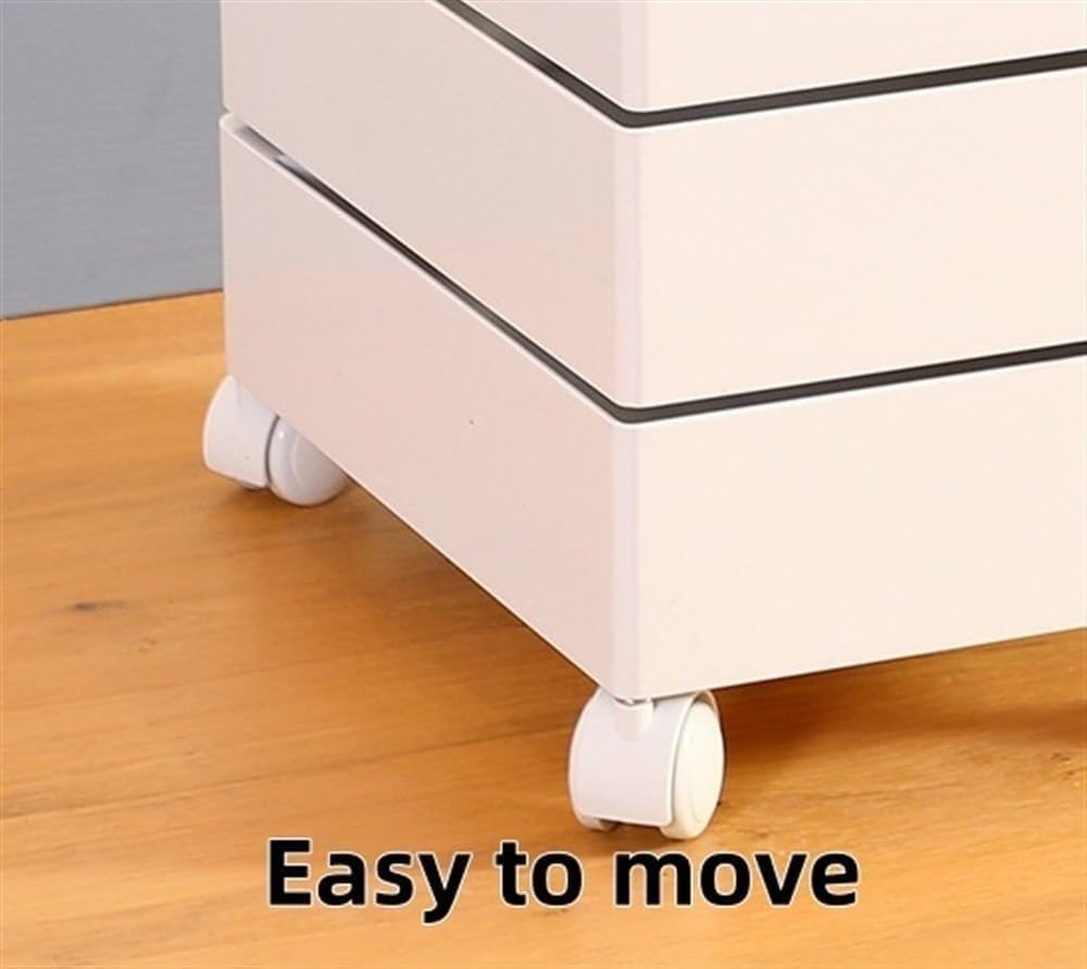 Rotating Storage Cabinet, Multi-Layer Movable Bedside Table, End Table with R...