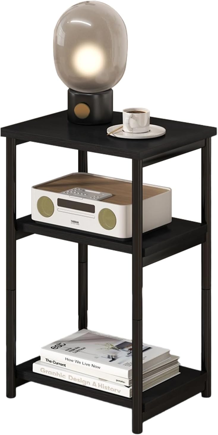 GarveeHome Narrow Side Table, Telephone Table, 3 Shelves, Bedside Table, Narr...