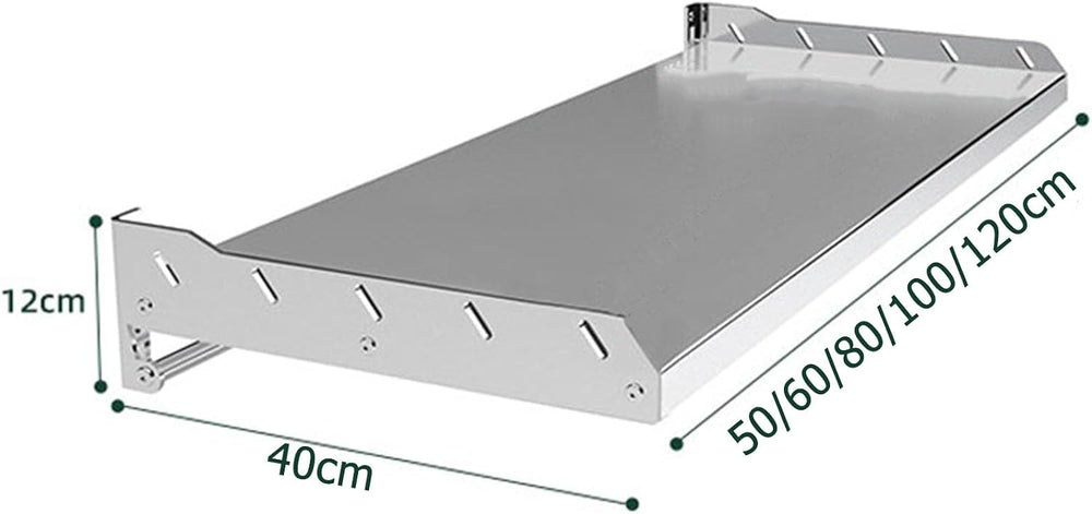 Stainless Steel Wall Mounted Microwave Oven Rack with Pot and Pan Holders Kit...