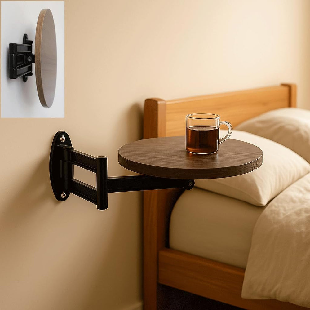 Wall Mounted Folding Table, Perfect for Bedside/Sofa Side/Desk | Floating Des...