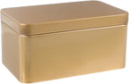 Alipis Tea Leaf Storage Container Rectangular Tinplate Box Mini Portable Tea Tin for Candies Snacks and Small Items Home Storage Box with Lid 5.11 X 3.14 X 2.36 in