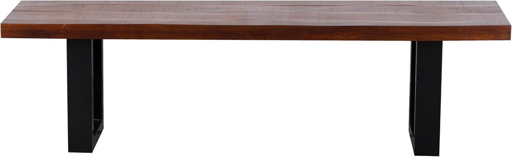Fab Habitat Aurora 3-Seater Bench - 63" L Large Rustic Industrial Mango ...