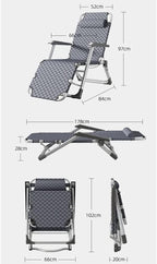 Folding Sun Lounger Adjustable Reclining Lounge Chair Gravity with Pillow and Massage Armrests(A+Cushion a)