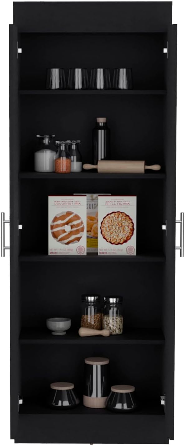 Nepal Pantry Cabinet, Space-Efficient 2-Door Design with Multiple Shelves