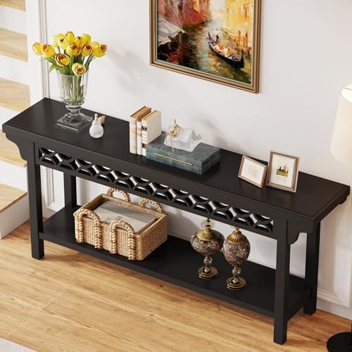 Tribesigns 70.8-Inch Solid Wood Long Console Table, Farmhouse Entryway Table ...