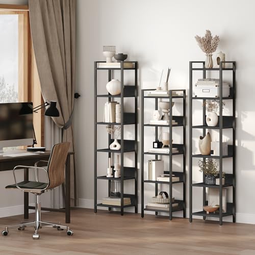 MAHANCRIS 5-Tier Bookshelf, Bookcase, Shelves Organizer for Small Spaces, Sto...