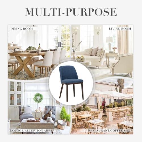 COLAMY Upholstered Dining Chairs Set of 2, Modern Kitchen Chairs with Back, L...