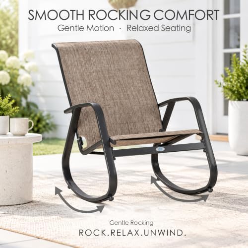 Kozyard 3-Piece Outdoor Rocking Chair Set, Patio Bistro Set