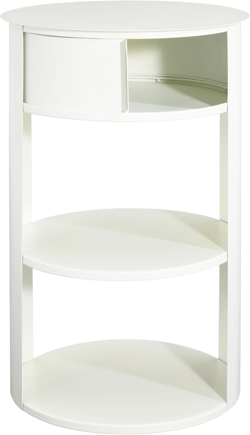 Christopher Knight Home Pomme 3-Tier Metal Small Side Table, Narrow Bedside T...